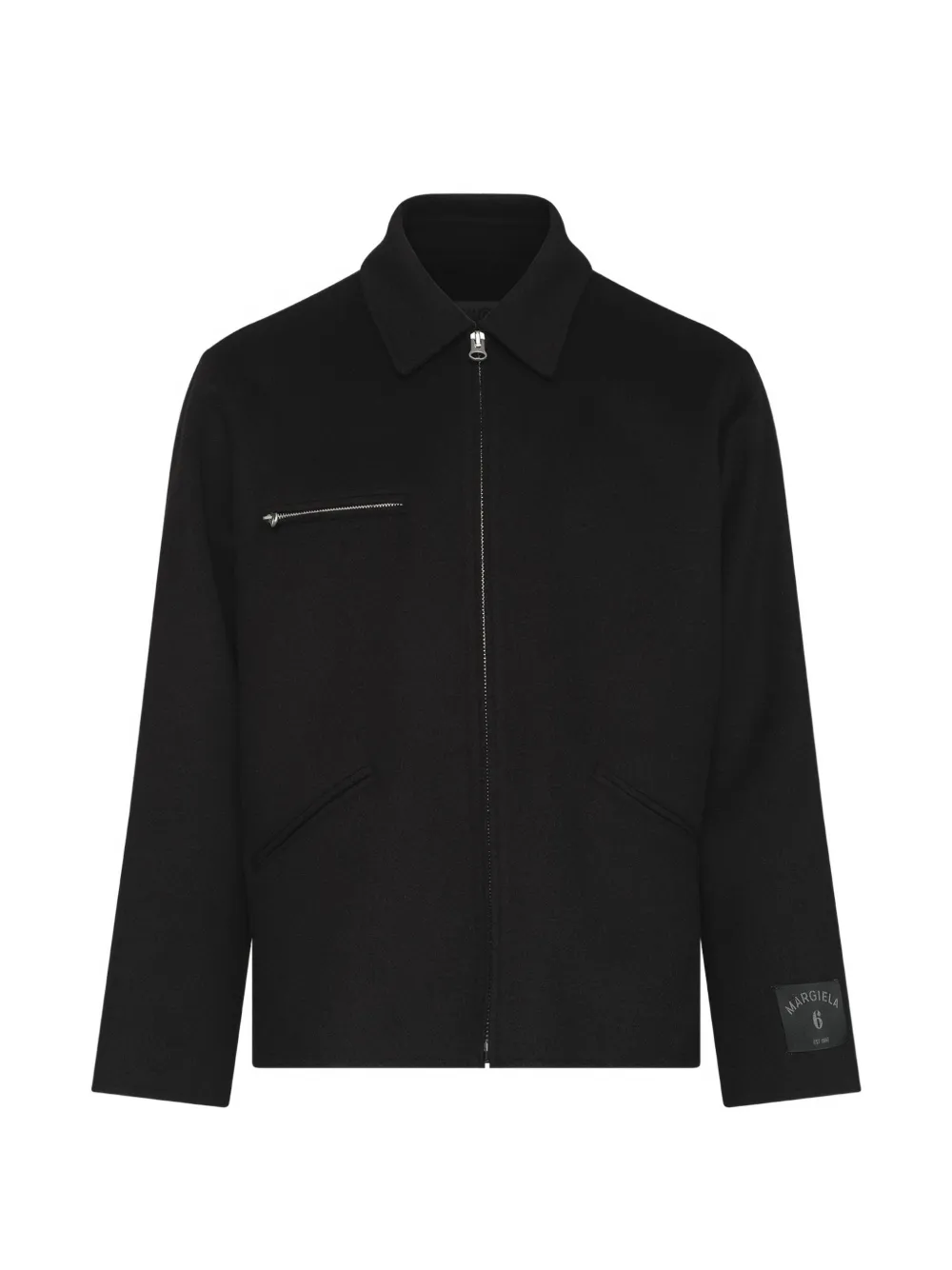 MM6 Maison Margiela double-faced wool zip jacket - Nero