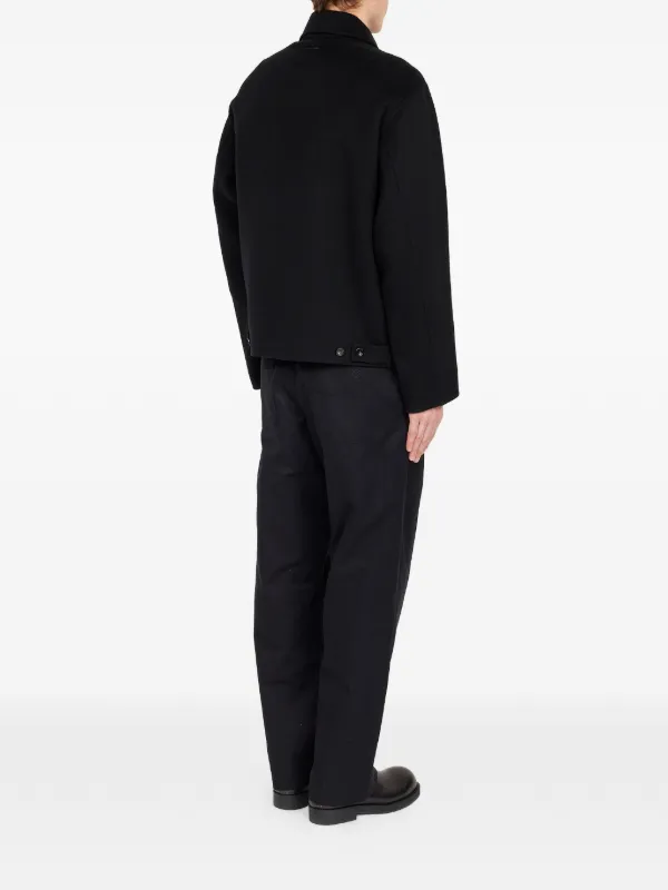 MM6 Maison Margiela double-faced Wool Zip Jacket | Black | FARFETCH