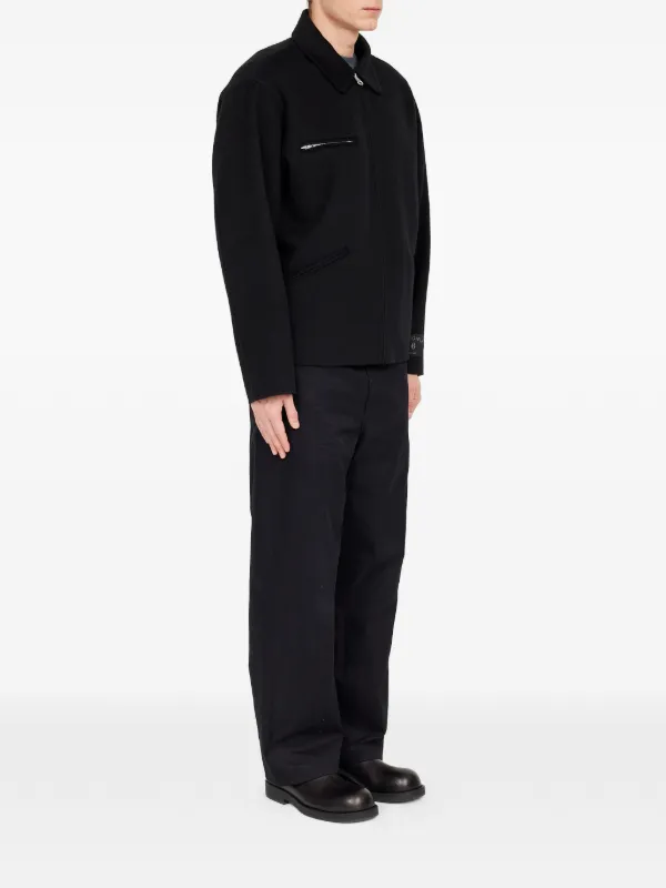 MM6 Maison Margiela double-faced Wool Zip Jacket | Black | FARFETCH