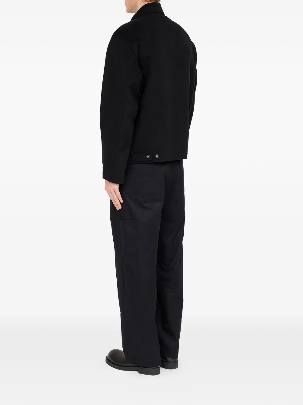 MM6 Maison Margiela double-faced Wool Zip Jacket | Black | FARFETCH