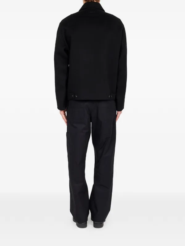 MM6 Maison Margiela double-faced Wool Zip Jacket | Black | FARFETCH