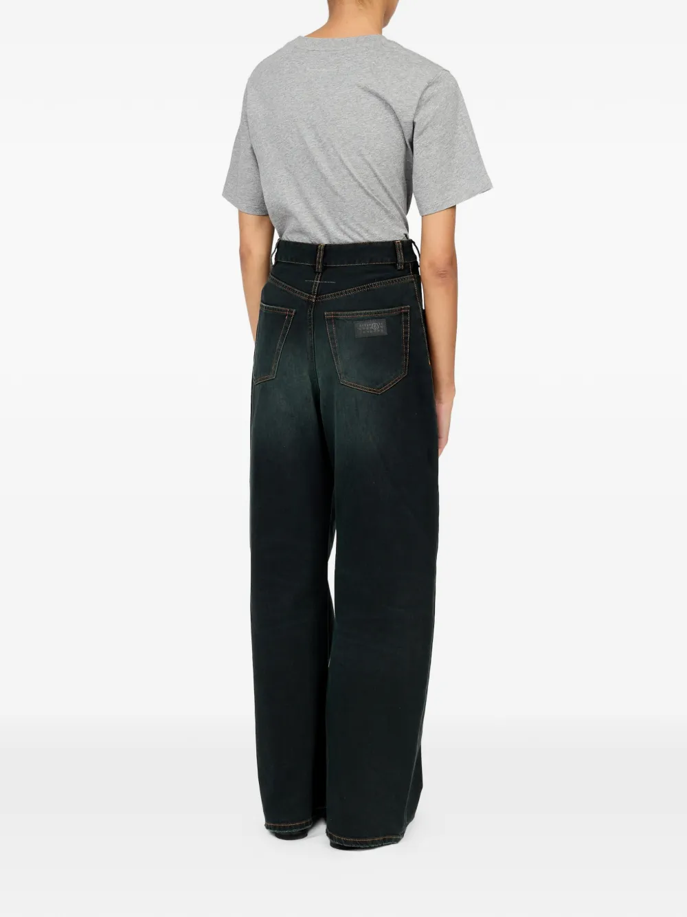 MM6 Maison Margiela Jeans met wijde pijpen Blauw