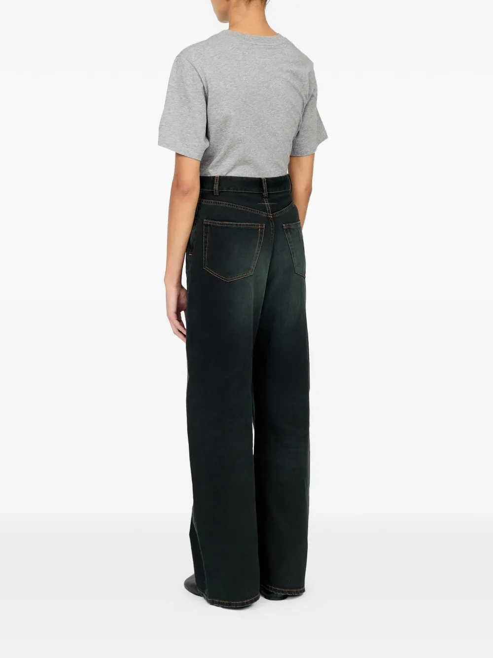 MM6 Maison Margiela Jeans met wijde pijpen Blauw