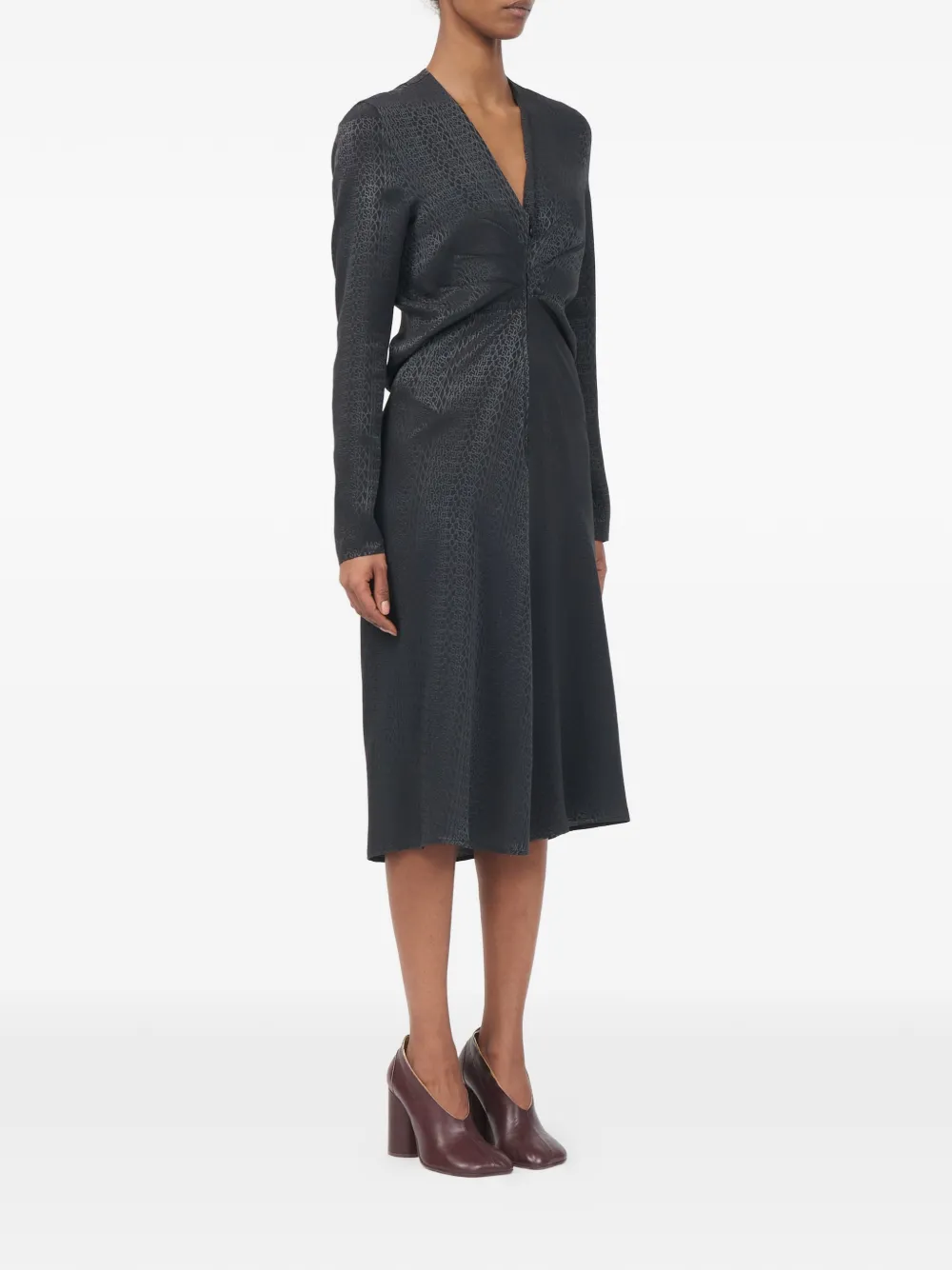 MM6 Maison Margiela Wikkeljurk met jacquard Zwart
