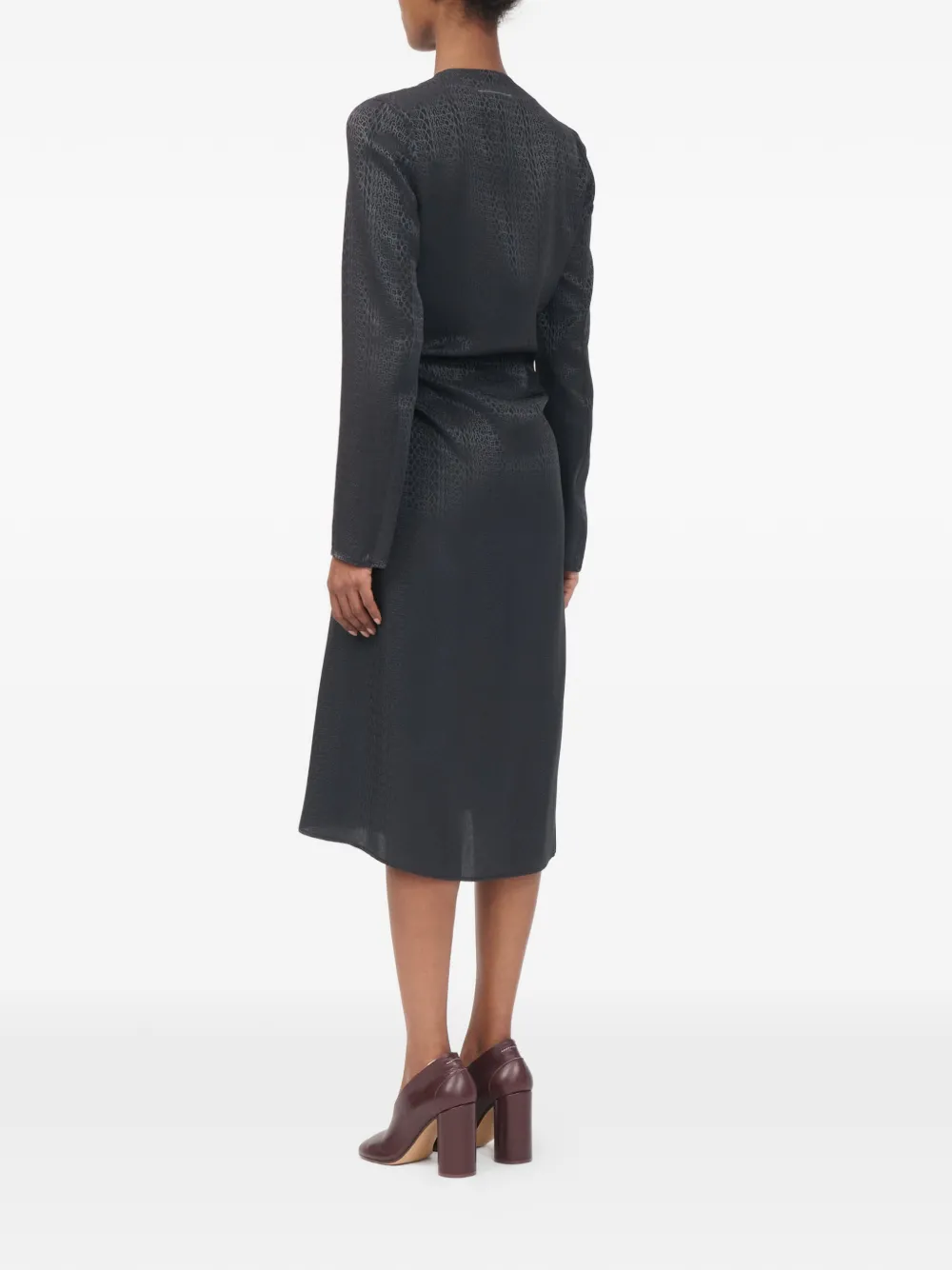 MM6 Maison Margiela Wikkeljurk met jacquard Zwart
