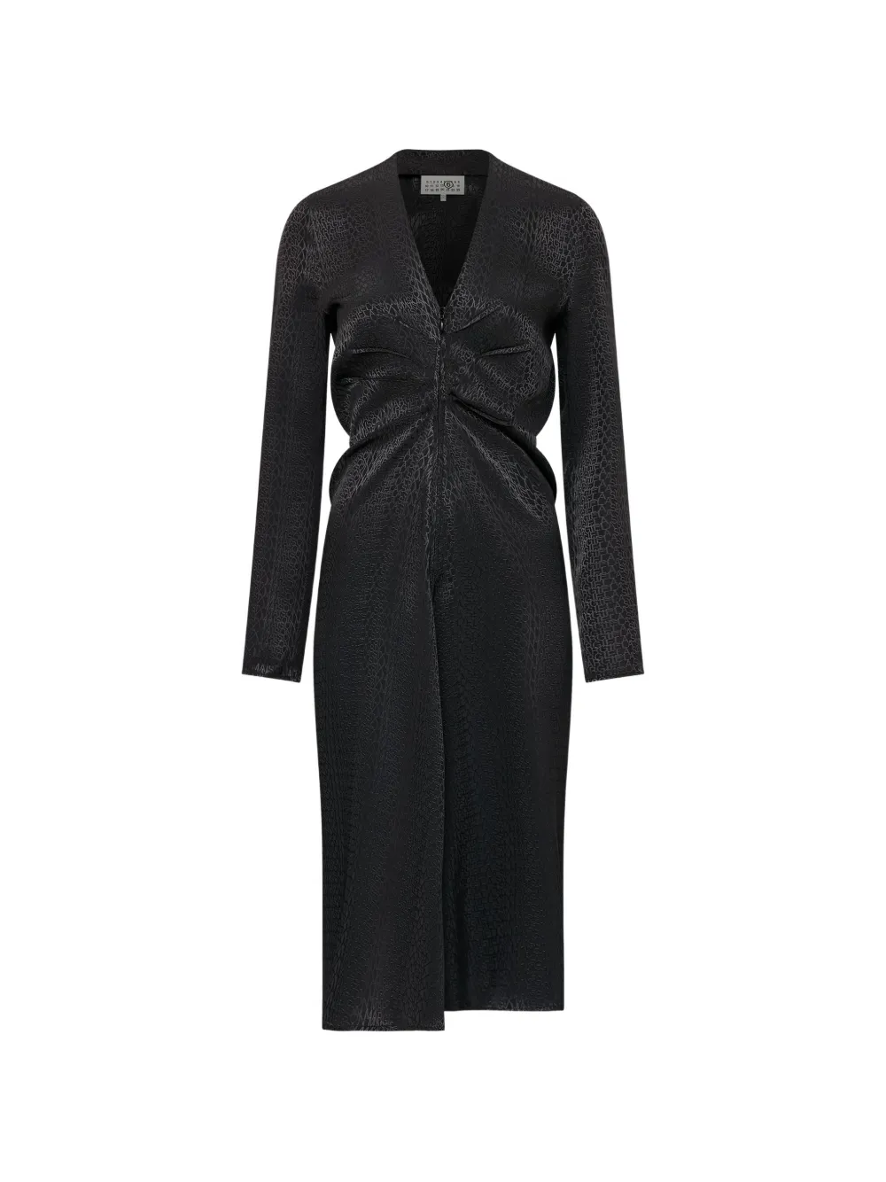 MM6 Maison Margiela jacquard wrap dress - Black
