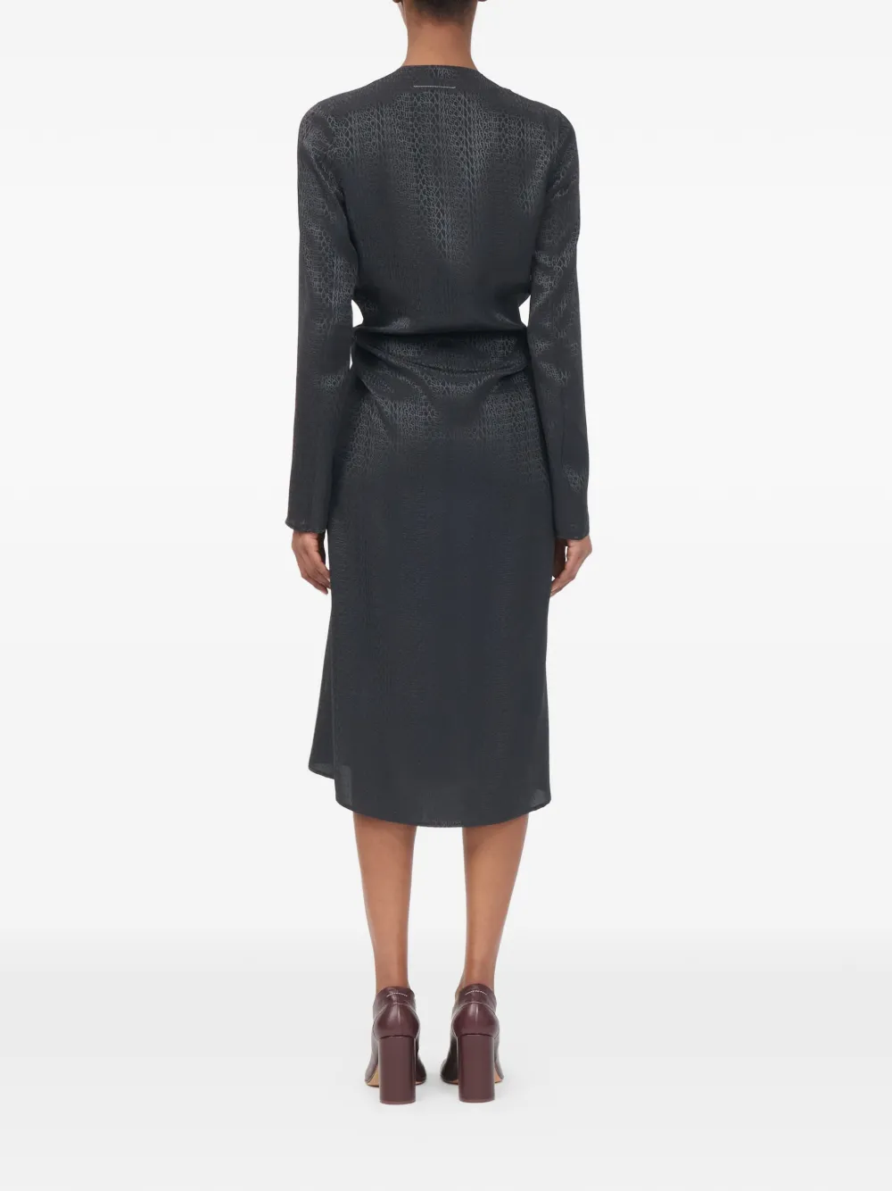 MM6 Maison Margiela Wikkeljurk met jacquard Zwart