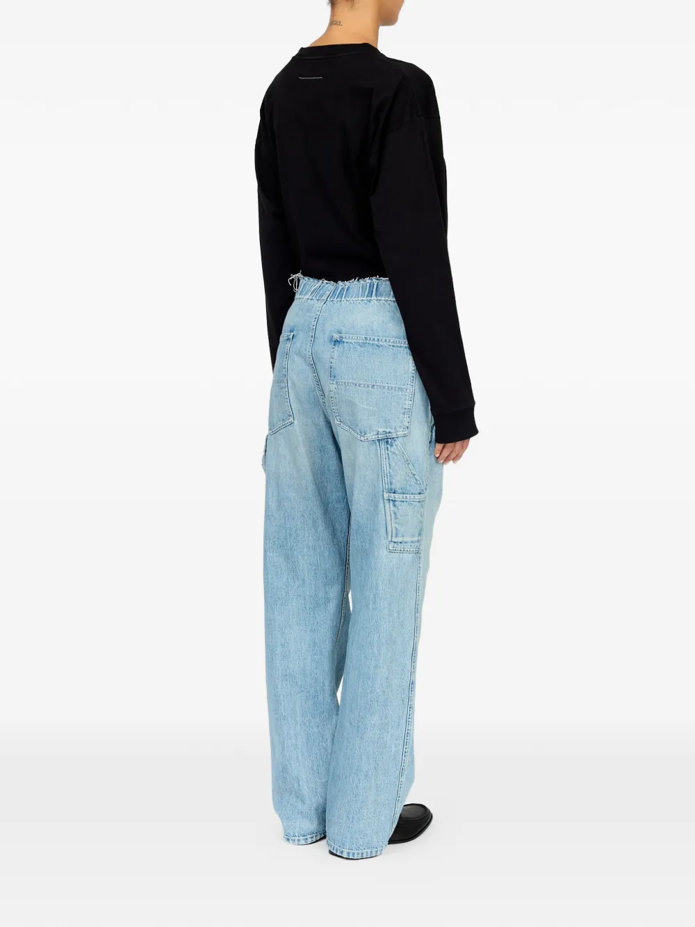 MM6 Maison Margiela Jeans met wijde pijpen Blauw