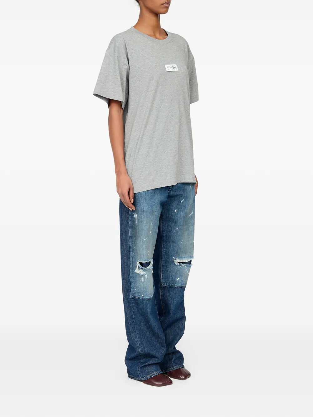 MM6 Maison Margiela Katoenen jersey T-shirt Grijs