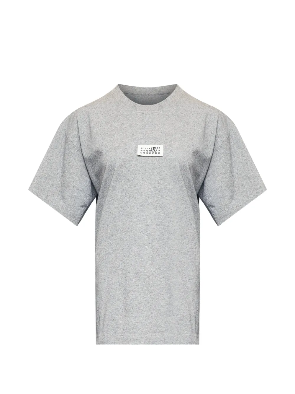 MM6 Maison Margiela label cotton jersey T-shirt - Grau
