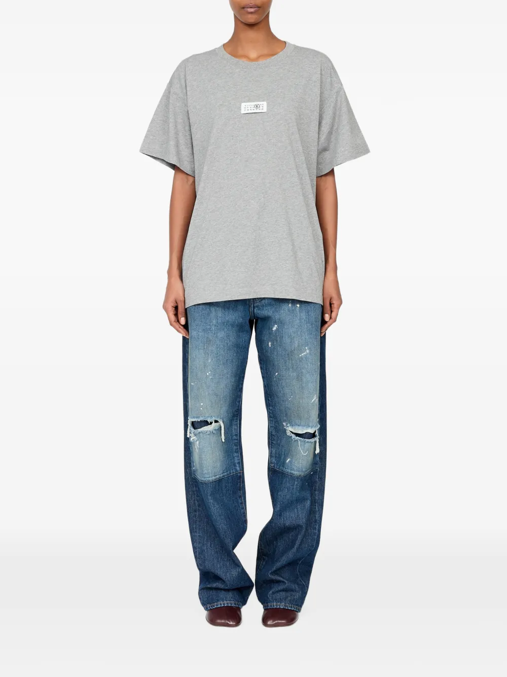 MM6 Maison Margiela Katoenen jersey T-shirt Grijs