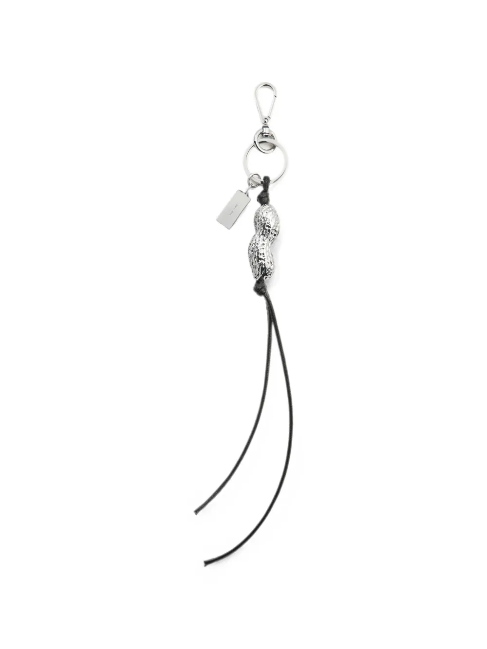 MM6 Maison Margiela leather lanyard keyring - Silber