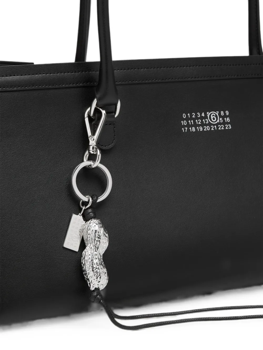 MM6 Maison Margiela Leren sleutelkoord Zilver