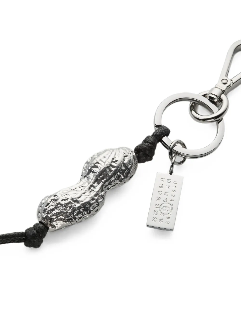 MM6 Maison Margiela Leren sleutelkoord Zilver