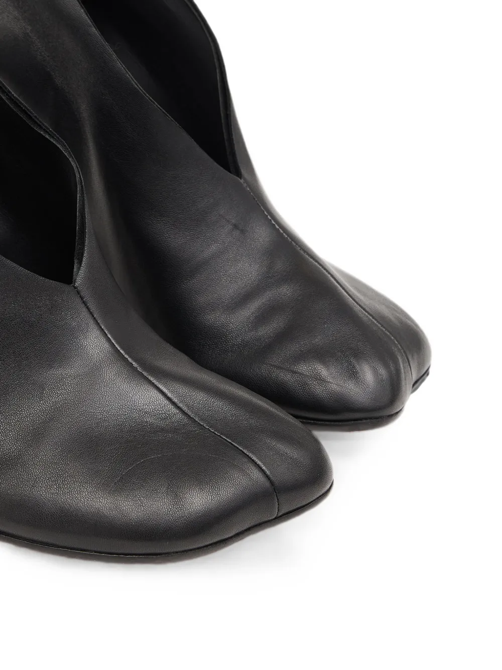 MM6 Maison Margiela nappa leather Anatomic court shoes Zwart