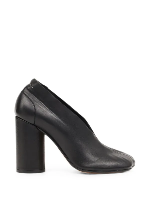 MM6 Maison Margiela Nappa Leather Anatomic Court Shoes in Black