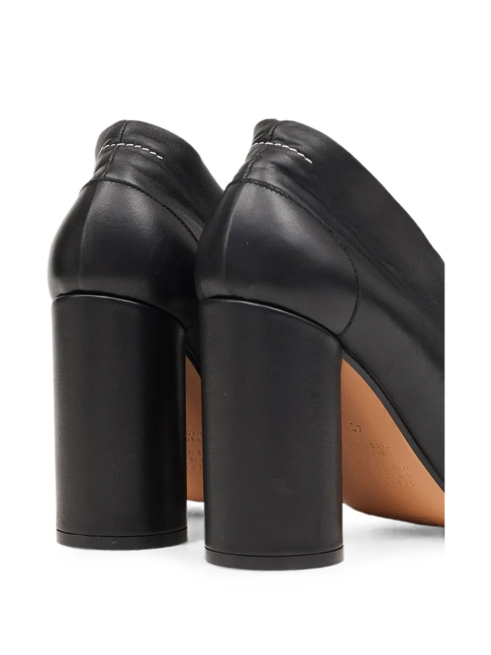 MM6 Maison Margiela nappa leather Anatomic court shoes Zwart