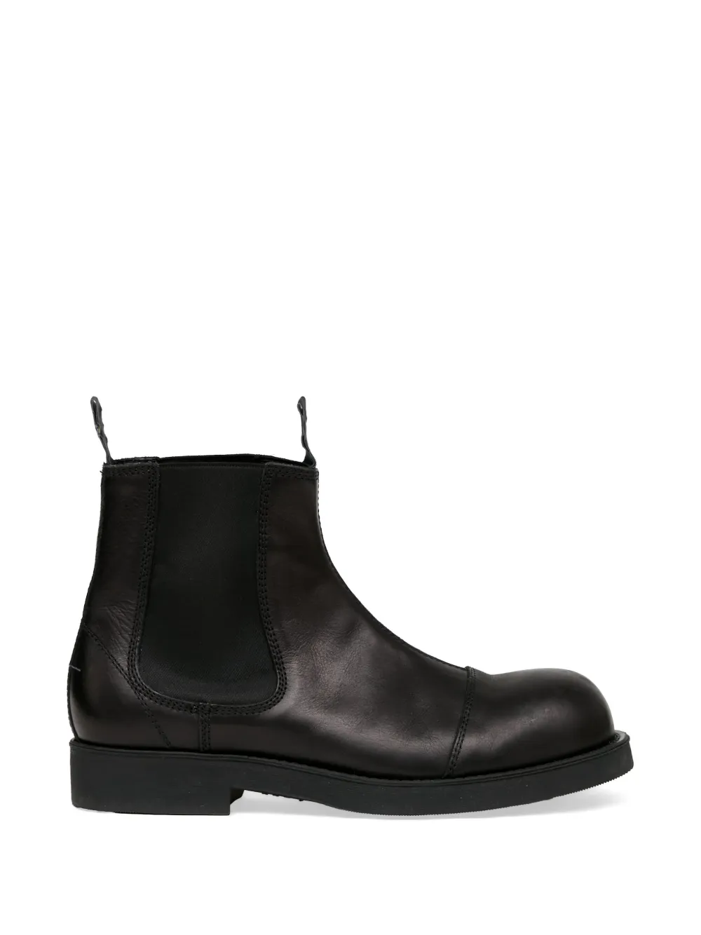 MM6 Maison Margiela Biker leather chelsea boots - Black