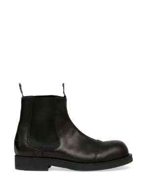 MM6 Maison Margiela square-toe Ankle Boots | Black | FARFETCH
