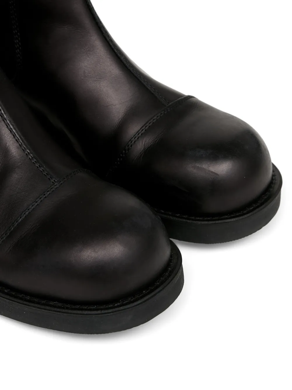 MM6 Maison Margiela Biker leather chelsea boots Zwart