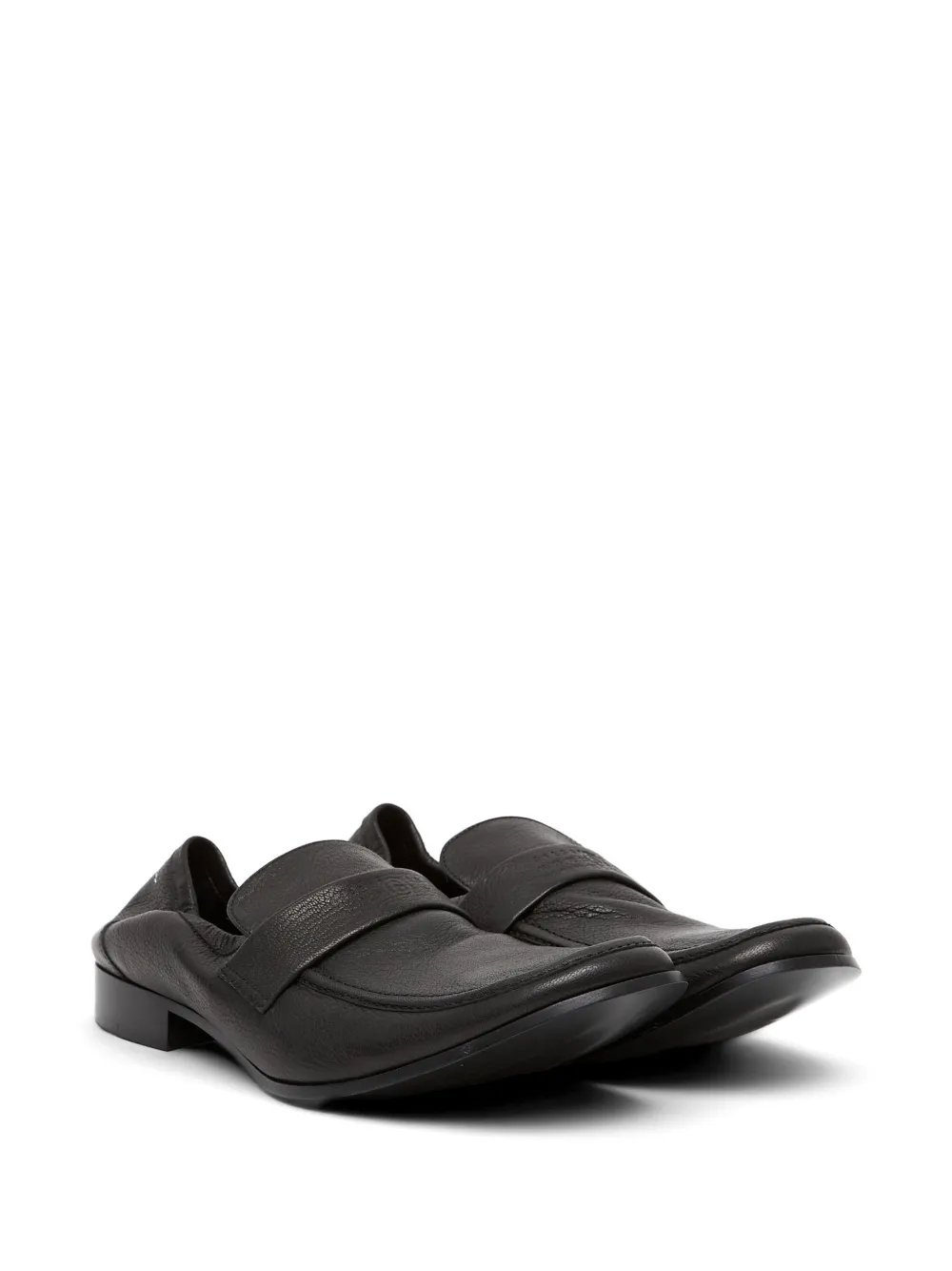 MM6 Maison Margiela Swing Toe leather loafers Zwart