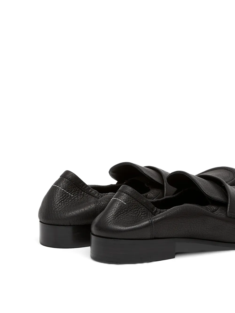 MM6 Maison Margiela Swing Toe leather loafers Zwart