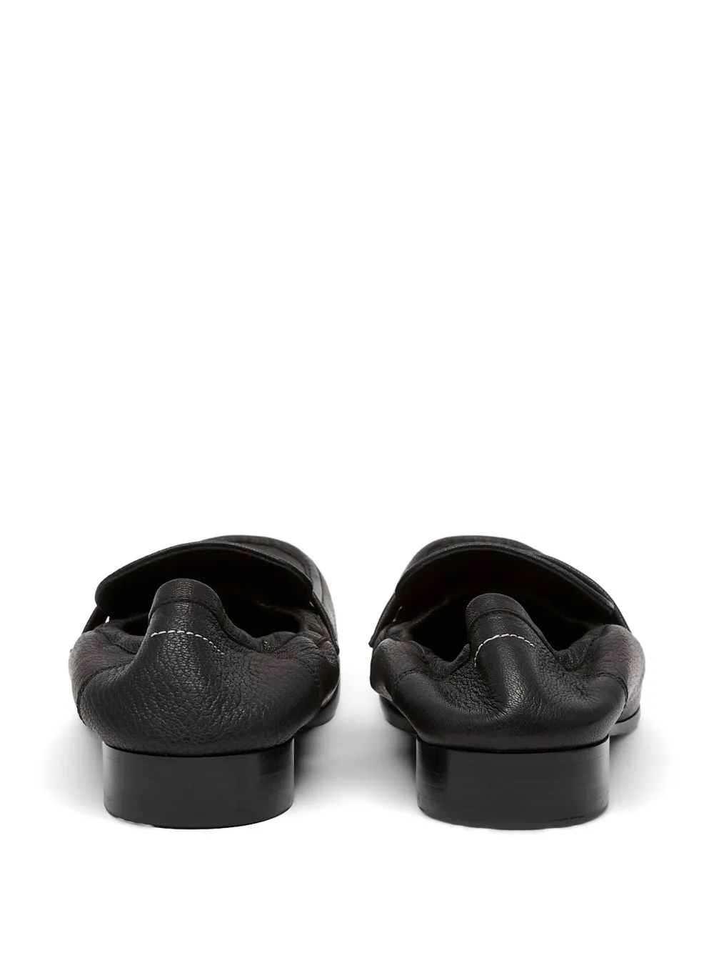 MM6 Maison Margiela Swing Toe leather loafers Zwart