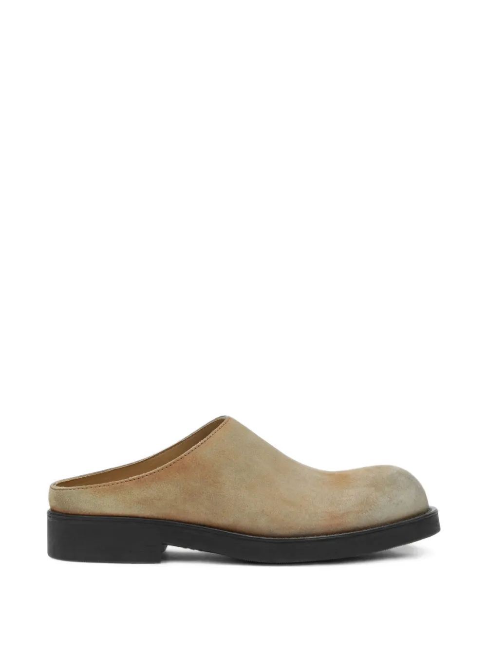 MM6 Maison Margiela Biker washed suede mules - Toni neutri