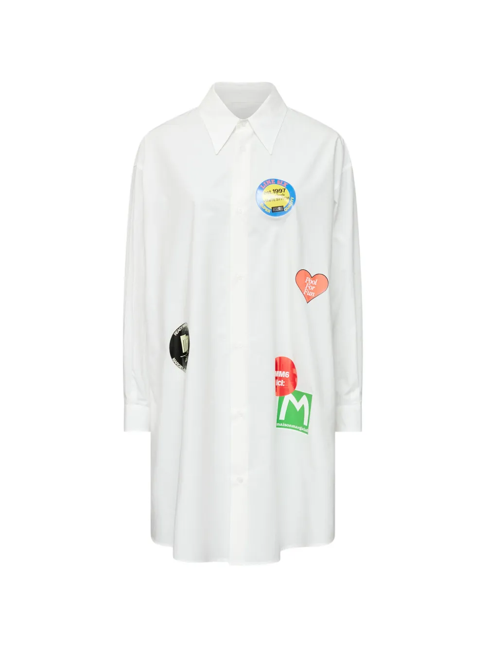 MM6 Maison Margiela Abito con stampa - Bianco