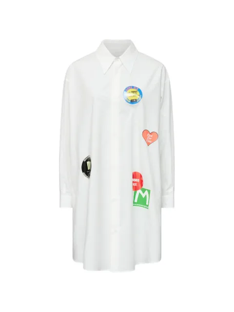 MM6 Maison Margiela sticker-print cotton poplin dress