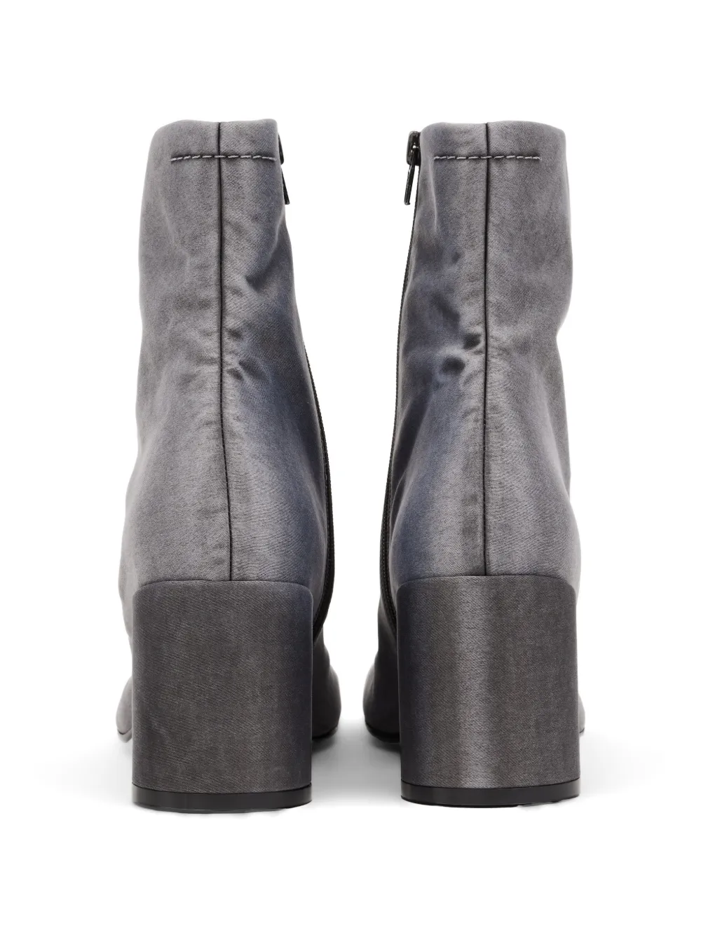 MM6 Maison Margiela Anatomic satin ankle boots Grijs