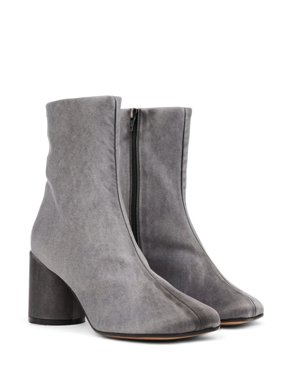 MM6 Maison Margiela Anatomic satin ankle boots Grijs