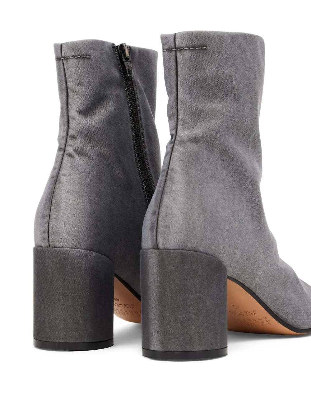 MM6 Maison Margiela Anatomic satin ankle boots Grijs