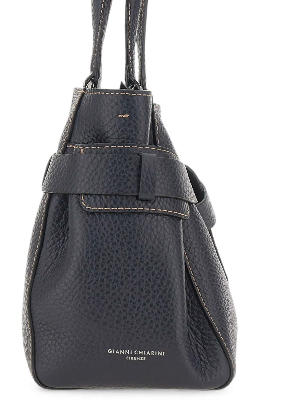 GIANNI CHIARINI Miranda leren shopper met hamer Blauw
