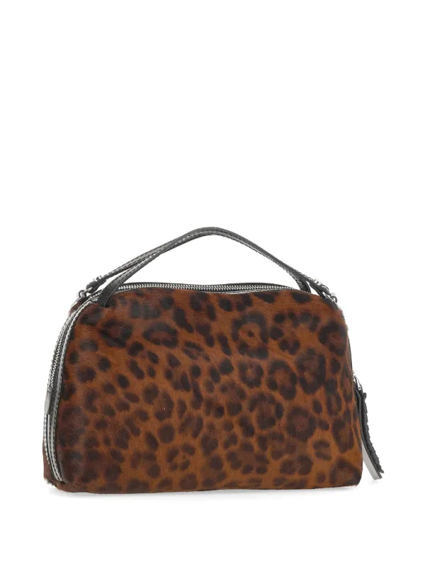 GIANNI CHIARINI Alifa レオパード ハンドバッグ M | ブラウン 