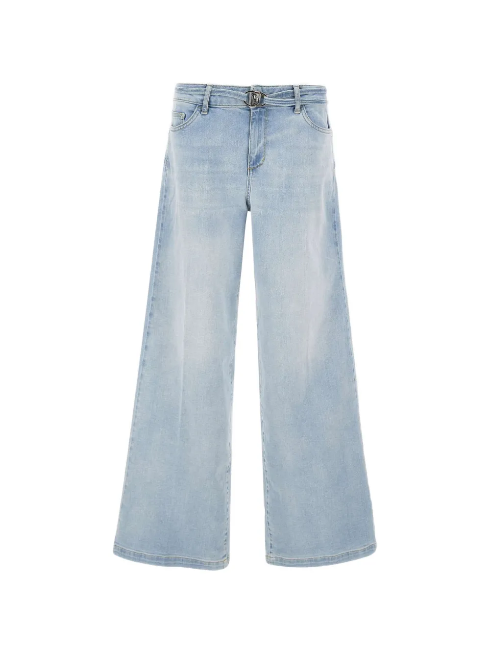 LIU JO faded-effect wide-leg jeans - Blu