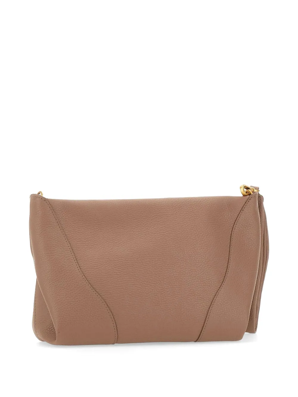 GIANNI CHIARINI Grote Suria leren clutch van bewerkt leer Bruin