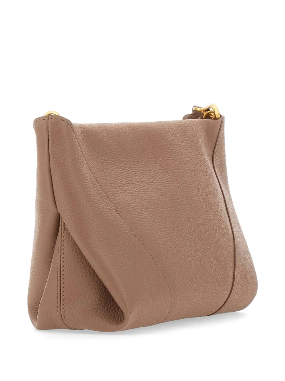 GIANNI CHIARINI Grote Suria leren clutch van bewerkt leer Bruin