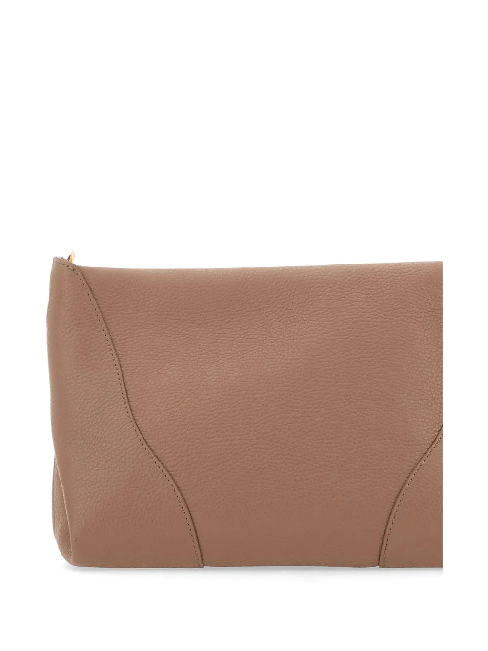 GIANNI CHIARINI Grote Suria leren clutch van bewerkt leer Bruin