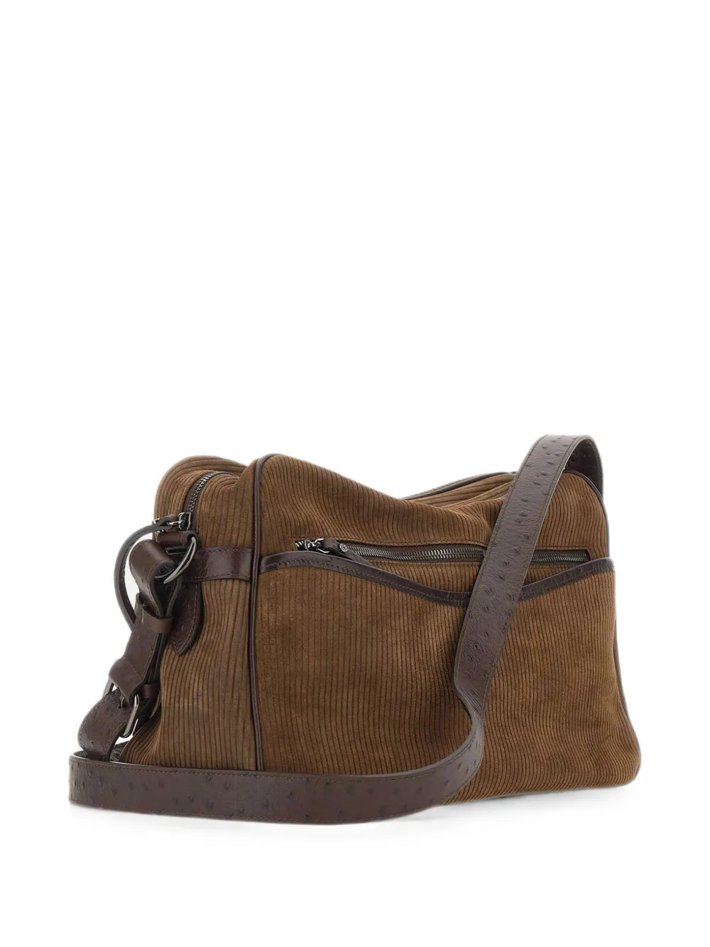 GIANNI CHIARINI Cora schoudertas met ribfluwelen effect Bruin