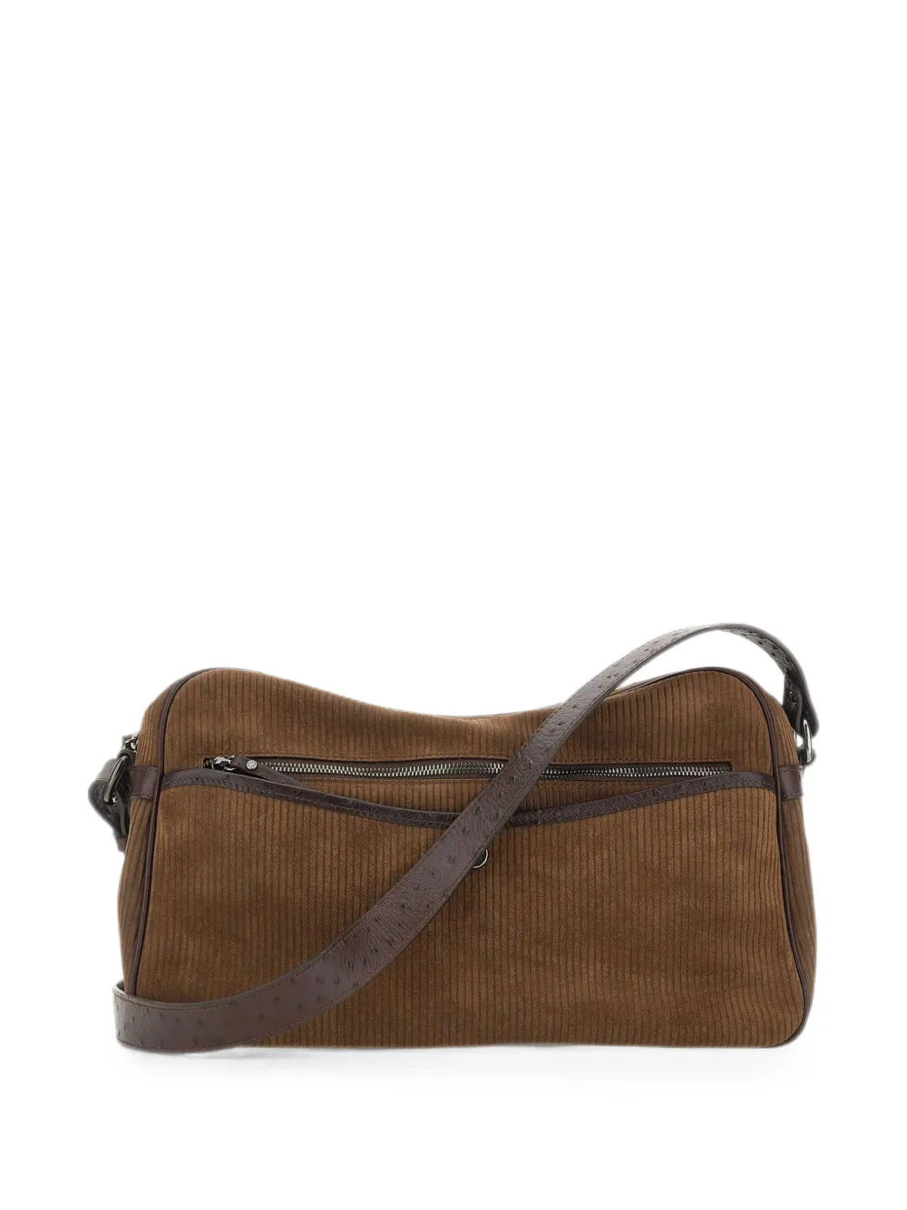GIANNI CHIARINI Cora schoudertas met ribfluwelen effect Bruin