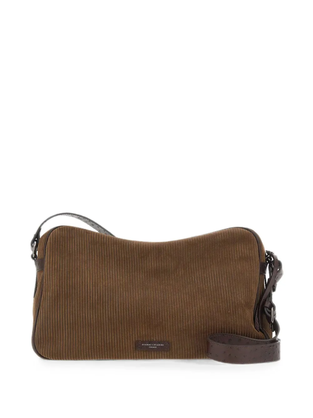 GIANNI CHIARINI Cora schoudertas met ribfluwelen effect Bruin