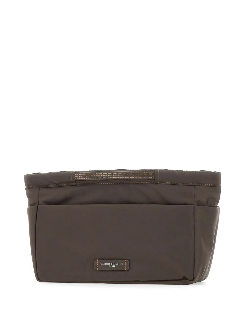 GIANNI CHIARINI BAGSinBAG clutch met contrasterend stiksel Bruin