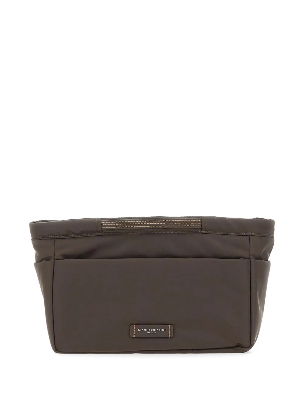 GIANNI CHIARINI BAGSinBAG clutch met contrasterend stiksel Bruin