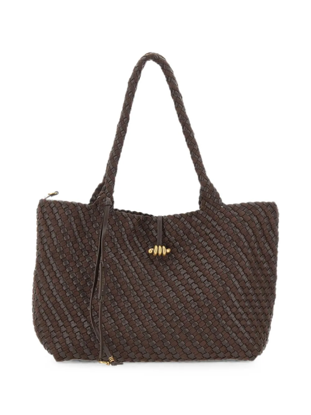 GIANNI CHIARINI Aurelie woven tote bag - Marrone