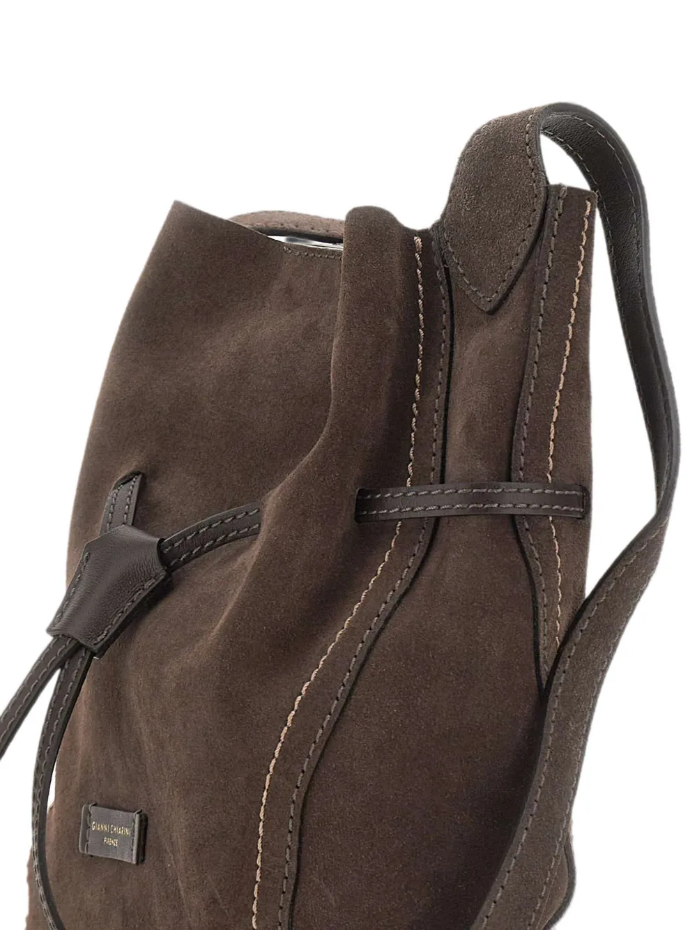 GIANNI CHIARINI Sienna crossbodytas met contrasterend stiksel Bruin