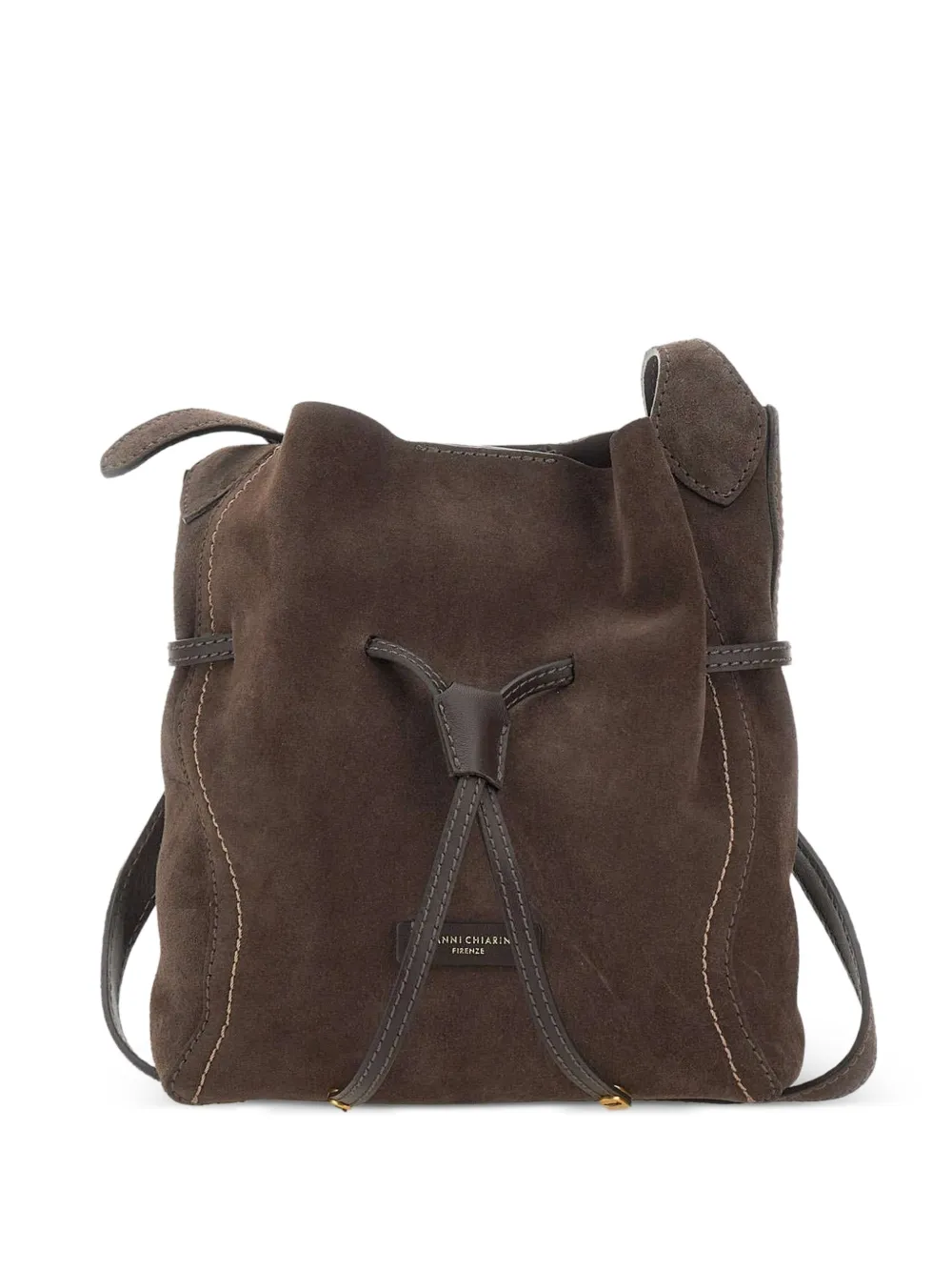 GIANNI CHIARINI Sienna contrast-stitch crossbody bag - Marrone