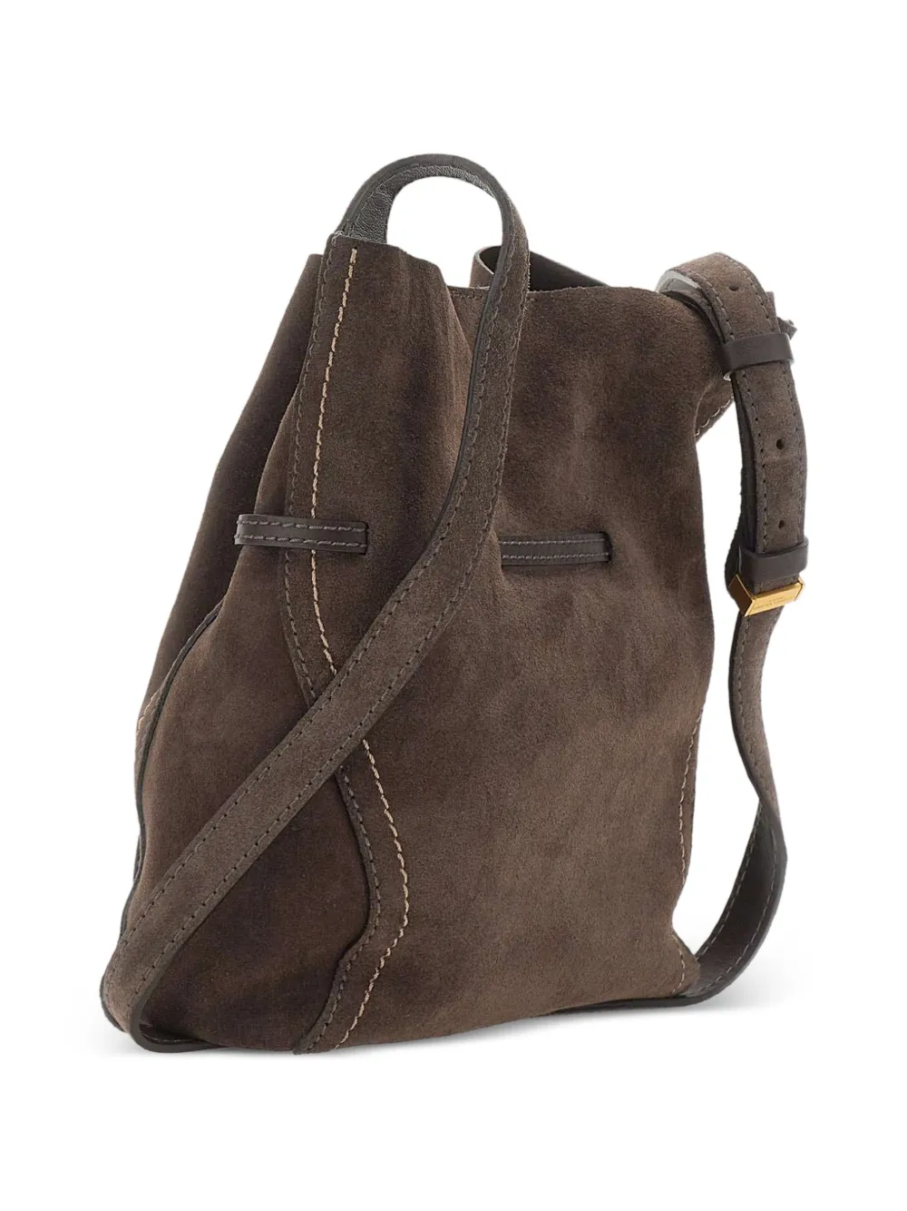GIANNI CHIARINI Sienna crossbodytas met contrasterend stiksel Bruin