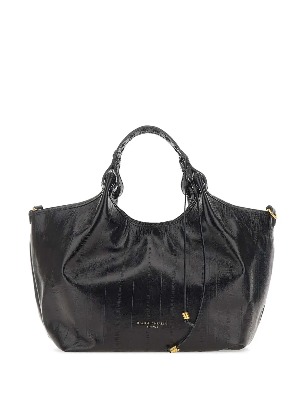 GIANNI CHIARINI Dua leather tote bag - Nero