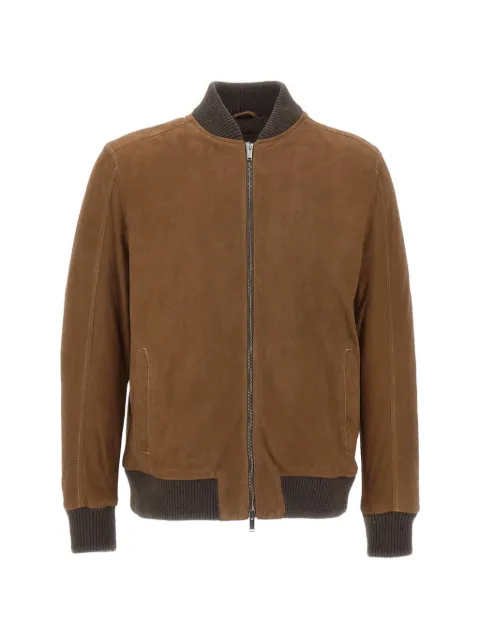 VOLFAGLI Libertà Camoscio bomber leather jacket